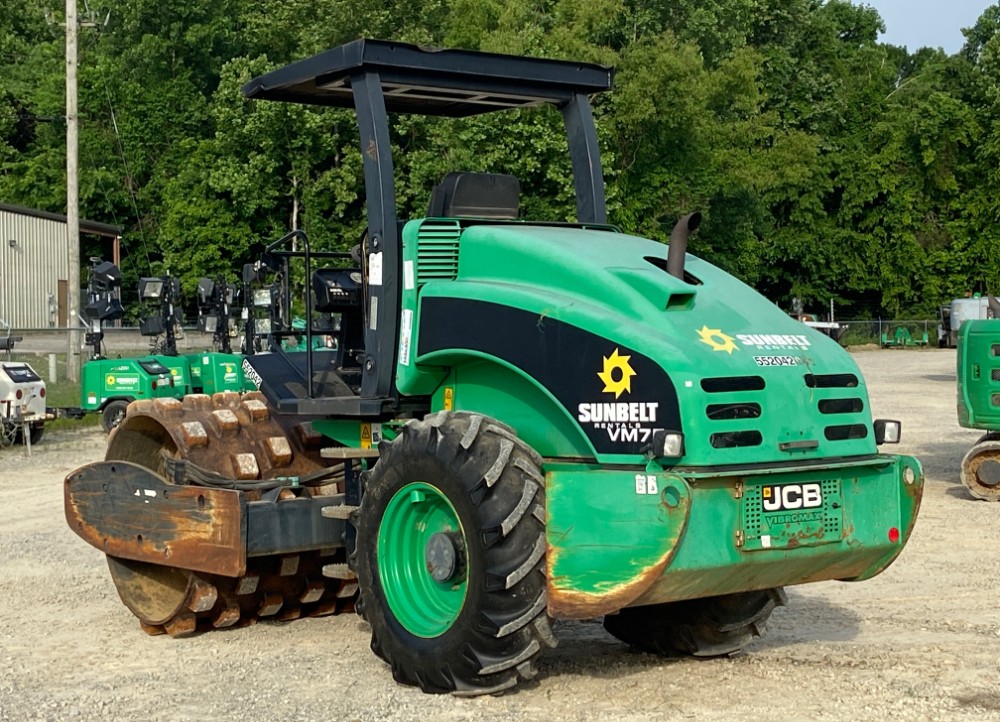2013 JCB Vibromax VM75PD Pad Foot Single Drum Vibratory Ride On Roller