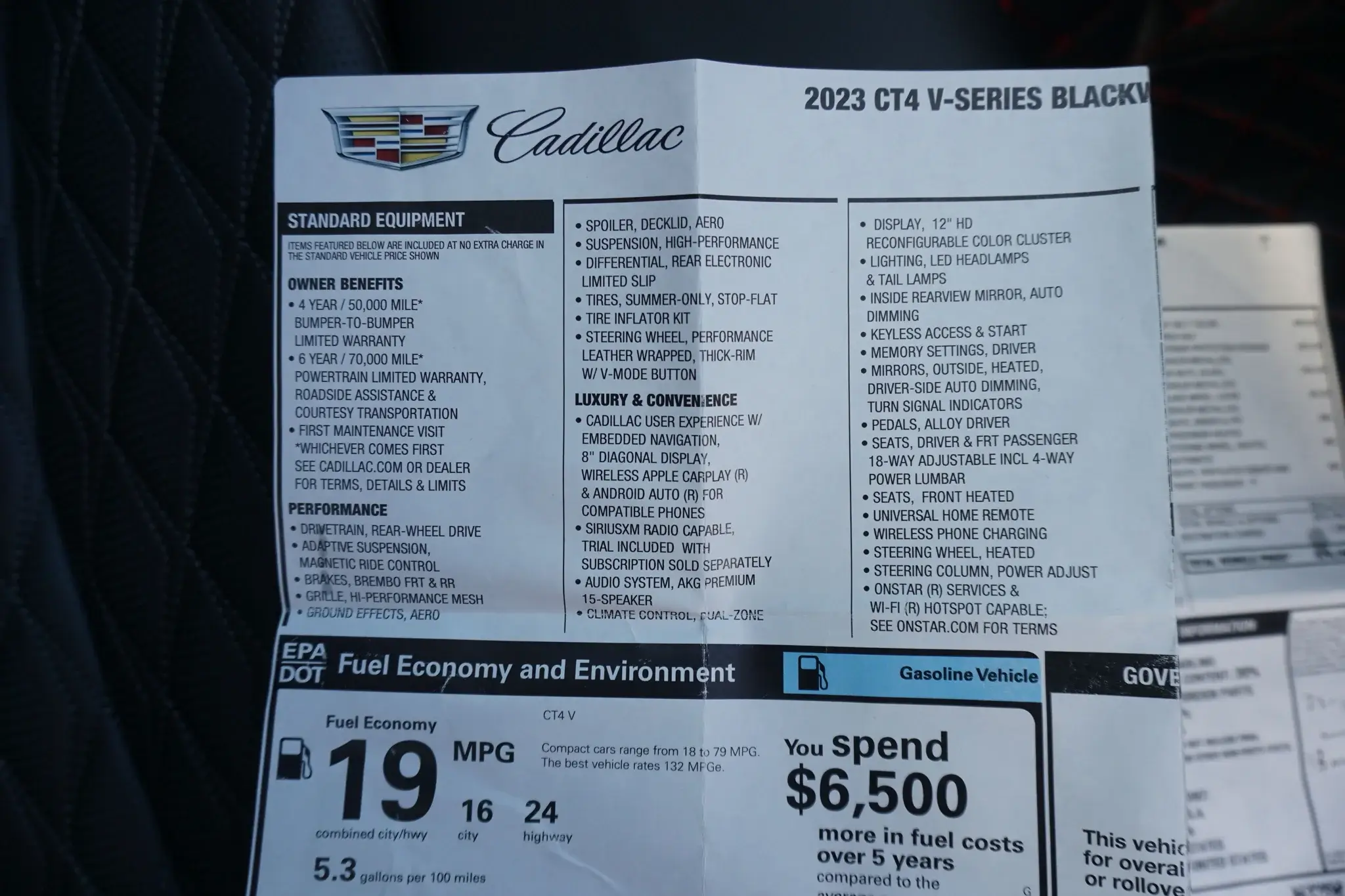 2023 Cadillac CT4-V Blackwing - Image 26
