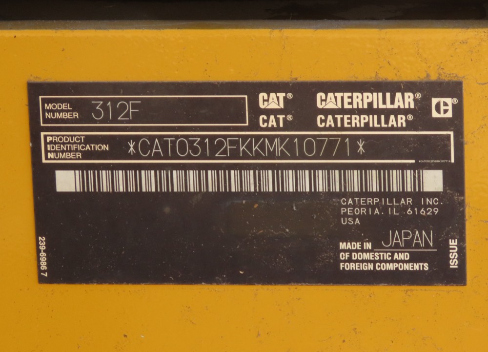 2020 Caterpillar 312F CAT Hydraulic Excavator Trackhoe AC Cab Blade - Image 33