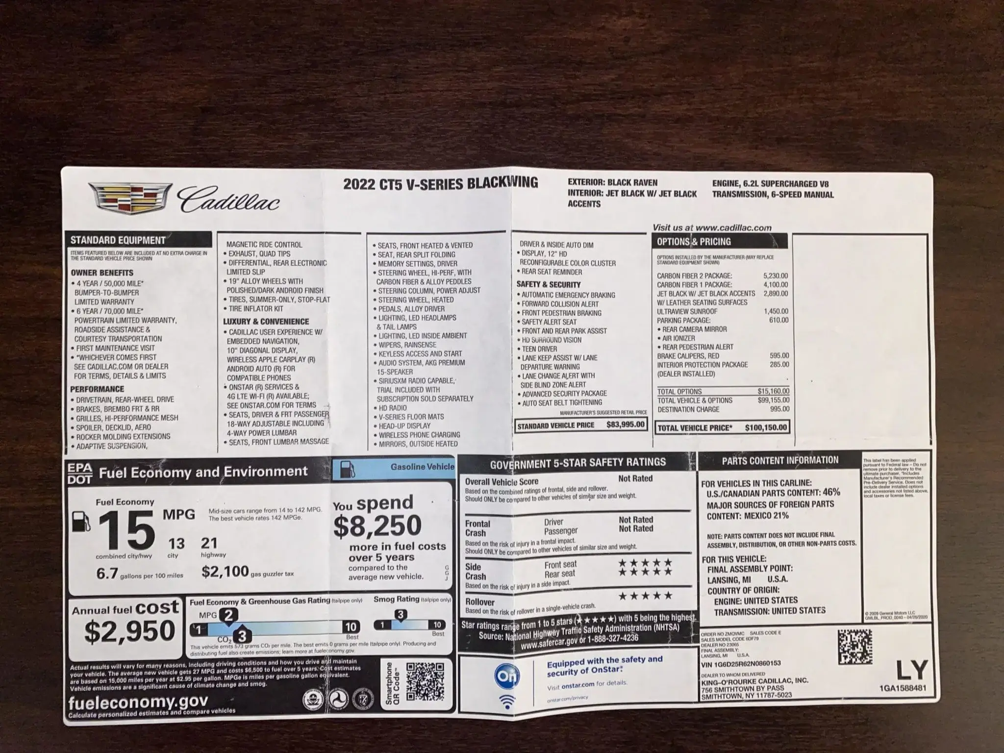 2022 Cadillac CT5-V Blackwing 6-Speed - Image 37